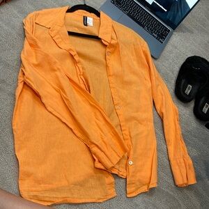 Orange sheer cover up